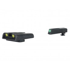 TRUGLO TFO Sight Set Glock 42 Tritium / Fiber Optic- Green Front / Yellow Rear