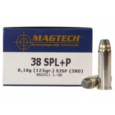 Magtech Sport ,38 Special +P 125 Gr. Semi-Jacketed Soft Point 38D