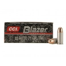 CCI Blazer .32 ACP 71 Gr. Total Metal Jacket- Aluminum Case- Box of 50