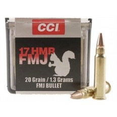 CCI .17 Hornady Magnum Rimfire (HMR) 20 Gr. Full Metal Jacket- Box of 50