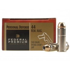 Federal Premium Personal Defense .44 Remington Magnum 240 Gr. Hydra-Shok Jacketed Hollow Point- Box of 20