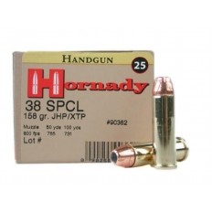 Hornady Custom .38 Special 158 Gr. XTP Jacketed Hollow Point- Box of 25