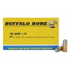 Buffalo Bore .32 ACP +P 75 Gr. Hardcast Flat Nose- Box of 20
