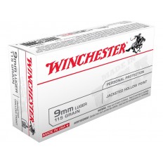 Winchester USA 9mm Luger 115 Gr. Jacketed Hollow Point USA9JHP