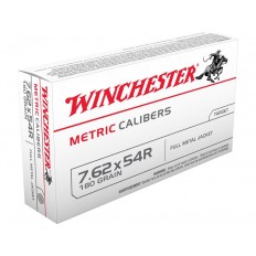 Winchester USA 7.62x54R 180 Gr. Full Metal Jacket- Box of 20