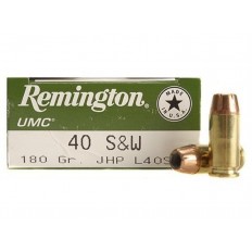 Remington UMC .40 S&W 180 Gr. Jacketed Hollow Point- Box of 50