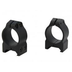 Warne 1" Maxima Permanent-Attachable Weaver-Style Scope Rings- Low Height .250"- Matte