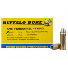 Buffalo Bore .44 Remington Magnum 180 Gr. Medium Cast Hollow Point Gas Check Anti-Personnel- Box of 20
