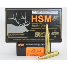 HSM Trophy Gold .300 Weatherby Magnum 210 Gr. Berger Hunting VLD Hollow Point Boat Tail- Box of 20