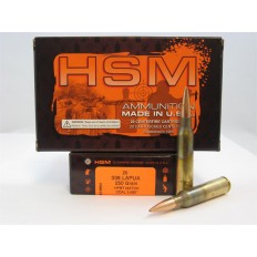 HSM .338 Lapua 250 Gr. HPBT Match- COAL 3.680- Box of 20