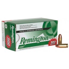 Remington UMC 9mm Luger 115 Gr. Full Metal Jacket- Box of 100