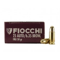 Fiocchi .25 ACP 50 Gr. Full Metal Jacket- Box of 50
