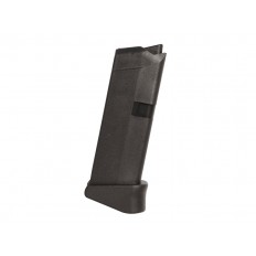 Glock G43 9mm Luger 6-Round Magazine with Extension- Polymer Black 