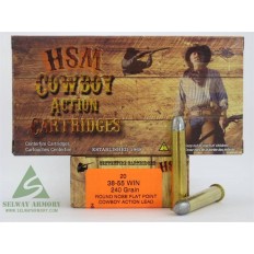 HSM Factory Blemish .38-55 Winchester (WCF) 240 Gr. Round Nose Flat Point "Cowboy Action" Lead