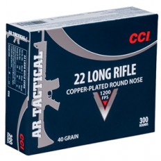 CCI Tactical .22 Long Rifle 40 Gr. Plated Lead Round Nose- Box of 300