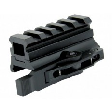 AR15 Picatinny Riser Mount 13/16" Height 5-Slot with Quick Release- Black- MAR027