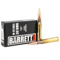 Barrett .50 BMG 661 Gr. M33 Ball Full Metal Jacket Steel Core- 14671