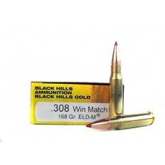 Black Hills Gold .308 Winchester 168 Gr. Hornady ELD-M- 1C308BHGN11