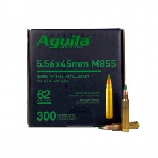 Aguila 5.56x45mm NATO 62 Gr. M855 SS109 Penetrator FMJ- 1E556125