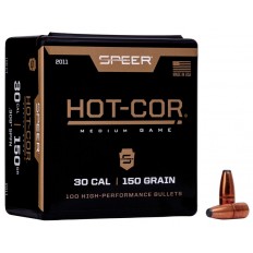 Speer Bullets .30 Caliber (.308 Diameter) 150 Gr. Hot-Cor Flat Nose-2011