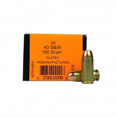 HSM Factory Blemish .40 S&W 180 Gr. Plated Round Nose Flat Nose- Remanufactured-40-2R-FB