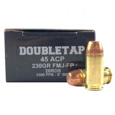 Doubletap .45 ACP 230 Gr. Nosler Full Metal Jacket Flat Point- 45A230FP