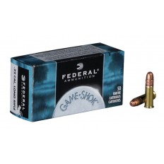 Federal Game-Shok .22 Long Rifle High Velocity 40 Gr. Plated Lead Round Nose- 710-50