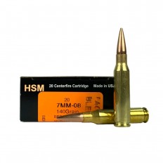 HSM Factory Blemish Trophy Gold 7mm-08 Remington 140 Gr. Berger Hunting VLD Hollow Point Boat Tail- 7mm08140VLD-FB