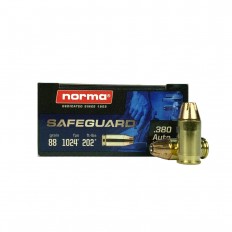 Norma Safeguard .380 Auto 88 Gr. Jacketed Hollow Point-  803807680