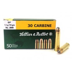 Sellier & Bellot .30 Carbine 110 Gr. Semi-Jacketed Soft Point-SB30B