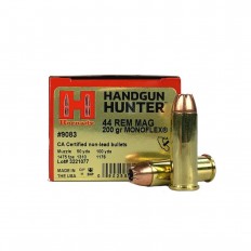 Hornady Handgun Hunter .44 Remington Magnum 200 Gr. MonoFlex Hollow Point- Lead-Free- 9083