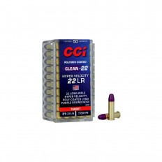 CCI Clean High Velocity .22 Long Rifle 31 Gr. Purple Polymer Coated- 954CC
