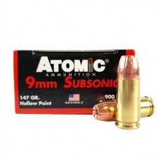 Atomic 9mm Luger Subsonic 147 Gr. Hollow Point- A00438