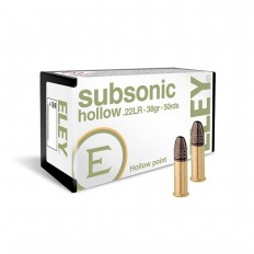 Eley Subsonic .22 Long Rifle 40 Gr. Lead Hollow Point-A05400
