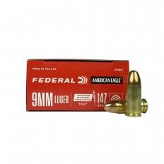 Federal American Eagle 9mm Luger 147 Gr. Total Metal Jacket- AE9N2