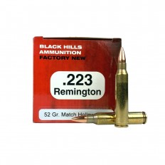 Black Hills .223 Remington 52 Gr. Match Hollow Point- D223N3