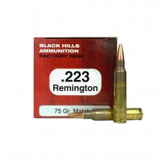 Black Hills .223 Remington 75 Gr. Heavy Match Hollow Point- D223N6