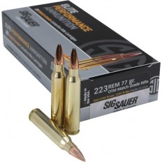 SIG SAUER Elite Performance Match Grade .223 Remington 77 Gr. Open Tip Match- E223M1