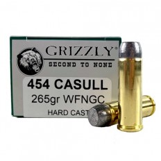 Grizzly .454 Casull 265 Gr. Hardcast Wide Flat Nose- Gas Check- GC454C1