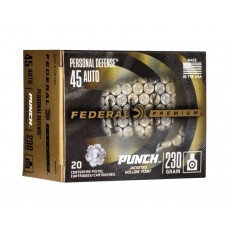 Federal Premium Personal Defense .45 ACP 230 Gr. Punch Jacketed Hollow Point- PD45P1