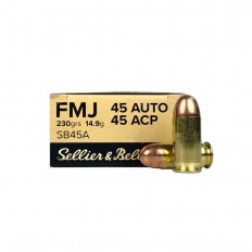 Sellier & Bellot .45 ACP 230 Gr. Full Metal Jacket- SB45A