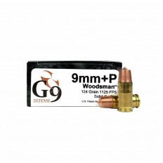 G9 Defense 9mm Luger +P 124 Gr. Woodsman Solid Copper- Lead Free- WM-9MM-124A