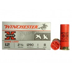 Winchester Super-X Game Load 12 Gauge 2-3/4" 1 oz #8 Shot- XU128-CASE