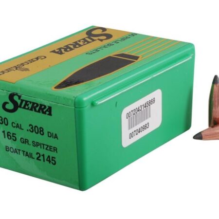 Sierra Bullets .30 Caliber (.308 Diameter) 165 Gr. GameKing Spitzer Boat Tail- Box of 100- 2145