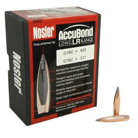 Nosler Bullets .270 Caliber (.277 Diameter) 150 Gr. AccuBond Long Range Bonded Spitzer Boat Tail- Box of 100- 58836