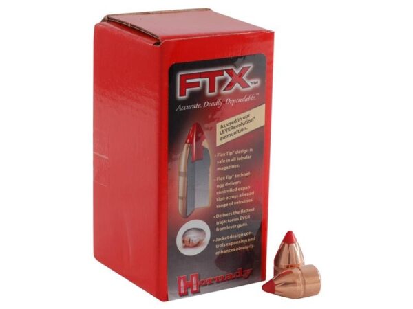 Hornady Bullets .50 Caliber (.500 Diameter) 300 Gr. LEVERevolution FTX- Box of 50- 50102