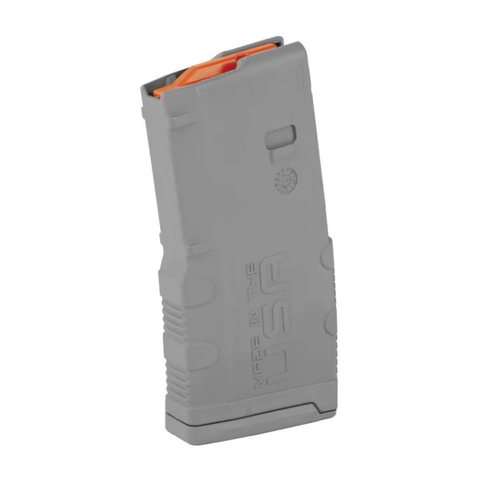 Amend2 AR-15 5.56x45mm Mod2 20-Round Magazine with Red Follower-Gray Polymer