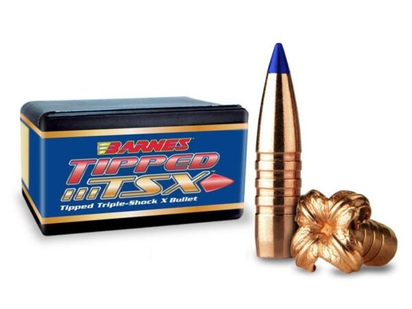 Barnes Bullets .30 Caliber (.308 Diameter) 165 Gr. Tipped TSX Spitzer Boat Tail- Lead Free- Box of 50- 30368