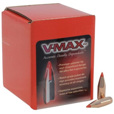 Hornady Bullets .243 Caliber / 6mm (.243 Diameter) 75 Gr. V-Max Boat Tail- Box of 100- 22420-HDY