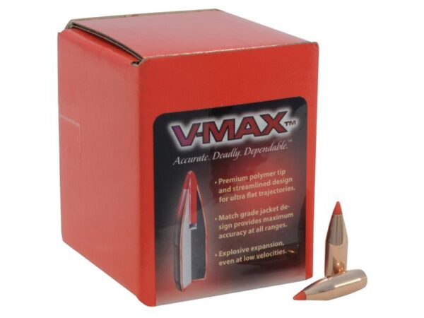 Hornady Bullets .243 Caliber / 6mm (.243 Diameter) 75 Gr. V-Max Boat Tail- Box of 100- 22420-HDY